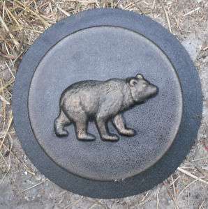 abs plastic bear stepping stone concrete mold plaster  
