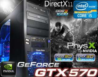 Gamer PC Intel I5 2500 K @ 4x4.200 Mhz Nvidia GTX 570 8 GB Ram DDR3 