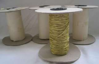 SPOOLS GOLD ELASTIC 1/32 WRAPPING STRING   200 TOTAL YARDS  