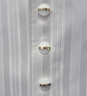 Andrew Fezza White Striped Notch Tuxedo Jacket Prom 40R  