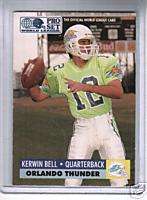 1991 Pro Set World League Kerwin Bell Florida Gators  