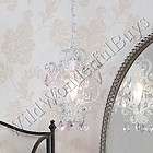   FRENCH CHIC Scroll Petite CHANDELIER Light Pink Crystals Vintage Style