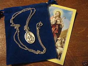 Our Lady of Medjugorje Saint Medal with 24 in Necklace  