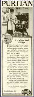 EXCELLENT 1919 AD FOR PURITAN OIL KITCHEN COOK STOVES  