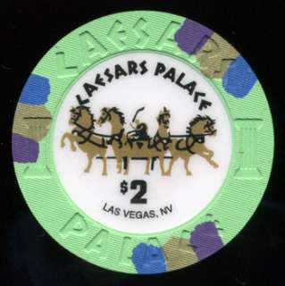 Casino Chips $2 Caesars Palace Las Vegas Chip Unc  