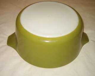 PYREX 2 qt olive green bowl VINTAGE  