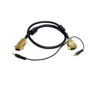  Molded VGA Video & 3.5 Stereo Audio Cable 3 ft 