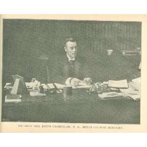  1896 Print Joseph Chamberlain British Colonial Secretary 