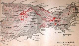   1889 WAGNER. Topografia. Italia   Isola di Capri Napoli
