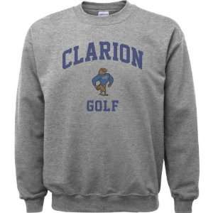 Clarion Golden Eagles Sport Grey Varsity Washed Golf Arch Crewneck 