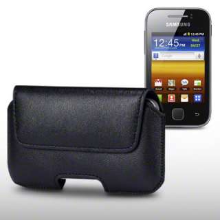 PU LATERAL POUCH FOR SAMSUNG GALAXY Y S5360   BLACK  