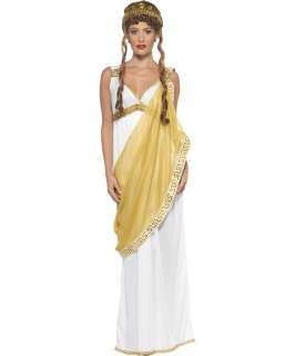 Ladies Helen of Troy Costume Greek Goddess Womens Fancy Dress Toga 