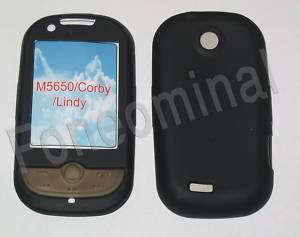 Silicone Case Cover For Samsung M5650 Corby Lindy Black  