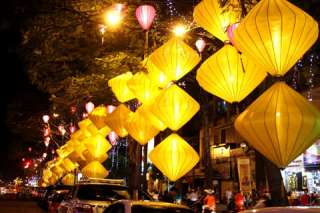   Lampe lanterne de soie du Vietnam