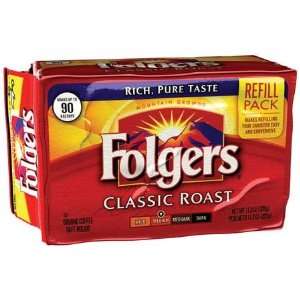 Folgers Medium Roast Coffee Classic Roast   12 Pack  