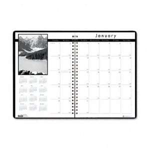  House of Doolittle Black on White Monthly Planner, 8 1/2 x 