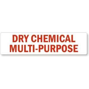  Dry Chemical Multi Purpose   Laminated Vinyl Labels, 8 x 
