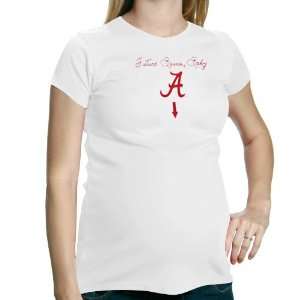   Alabama Crimson Tide Ladies White Maternity T shirt