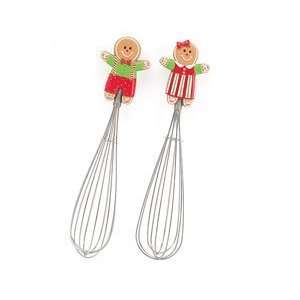  Set Of 2 Boy & Girl Gingerbread Whisk Christmas/Holiday 