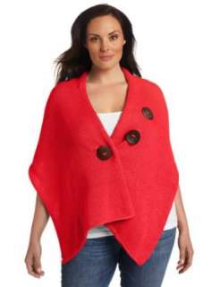  Pure Handknit Womens Plus size Three Button Wrap Sweater 