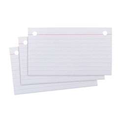 Oxford Index Card Binder Refill 3 x 5 White Ruled Pack Of 50 by 