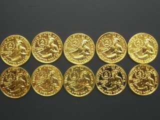 Ten 1776/1976 24kt Gold Plated Bicentennial Quarters  