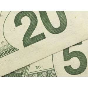  Close Up of Crisp Twenty Dollar Bill and Five Dollar Bill 