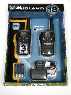 MIDLAND LXT114VP 22 Channel GMRS Radio Pair Value Pack,Rechargeable 
