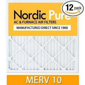   MERV 10 Pleated AC Furnace Air Filter, Box of 12