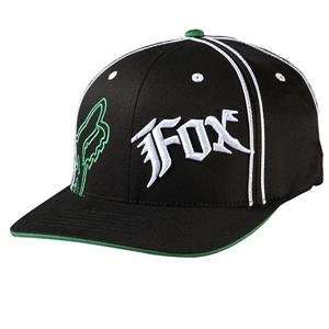    Fox Racing Energy Fitted Hat   XS/S/Black/Green: Automotive