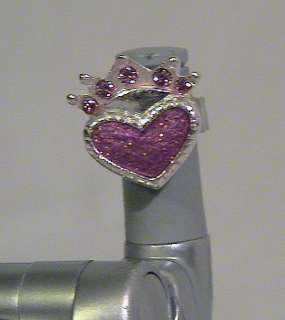 Cell Phone & PDA Charm Pink Princess Crown Heart  