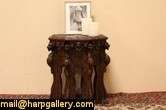 Antique Italian Gargoyle Hand Carved Table Pedestal  