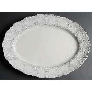   Antique Lace Oval Serving Platter, Fine China Dinnerware Home