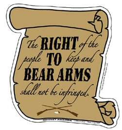 Right To Bear Arms, Second Amendment Magnet. High Quality UV protected 