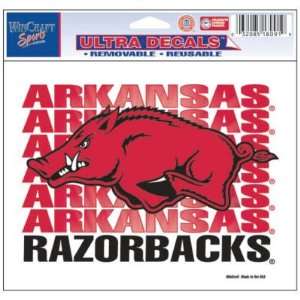  Arkansas Razorbacks Official Logo 4x6 Ultra Decal Window 