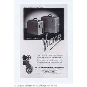   1947 Victor Animatograph Projector Vintage Ad 