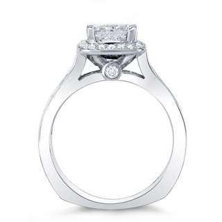   Halo Asscher w/ Round & Princess Cut Diamond Engagement Ring H,VS2 GIA