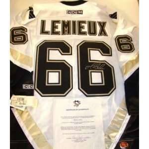   Lemieux Signed Uniform   Official CCM JSA   Autographed NHL Jerseys