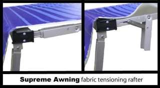   11 foot and wider awnings to help stabilize fabric and keep it taut