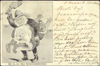 GUERRA, BOER batalla de la caricatura de río de Modder en 1899