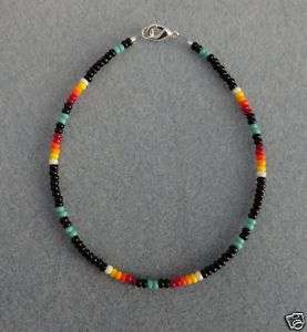 Turquoise BL Bead Anklet,Ankle Bracelet Native American  
