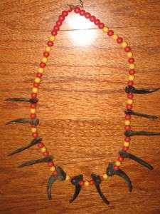VINTAGE 50s BOY SCOUTS BEAR CLAW OFFICIAL NECKLACE KIT TOY REPLICA SET 