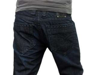 Mens Buckle Rock Revival Dark Wash Phil Slim Straight Leg Jeans NEW 