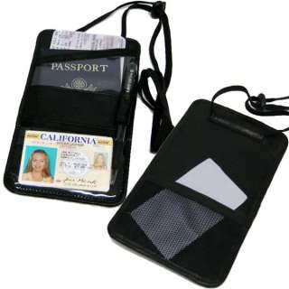  ID CARD Holder Neck Travel Pouch Boarding Pass Wallet Organizer  