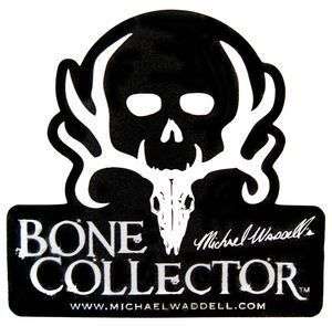 Bone Collector Black Skull ~ WINDOW DECAL TRUCK AUTO  