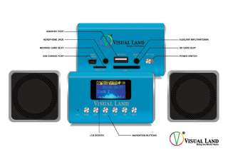 NEW Visual Land ME 909 RED Mini MP3 Boombox Speaker MicroSD/SD/USB 