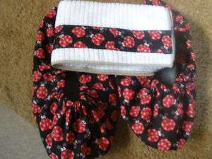 LADY BUGS RED  BOWLING SHOE COVERS/MATCHING MICRO TOWEL  