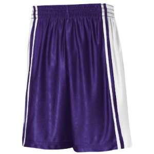  Court Dazzle Basketball Uniform Shorts WHITE/PURPLE YM 