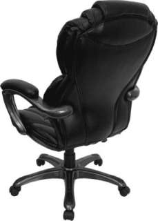 BROWN LEATHER HIGH BACK COMPUTER OFFICE DESK CHAIR  