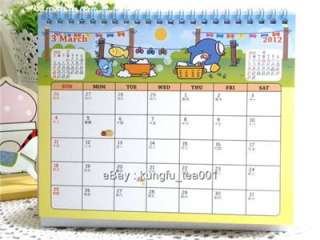Sanrio Tuxedosam Penguin Desktop Table Calendar 2012 w Stickers  